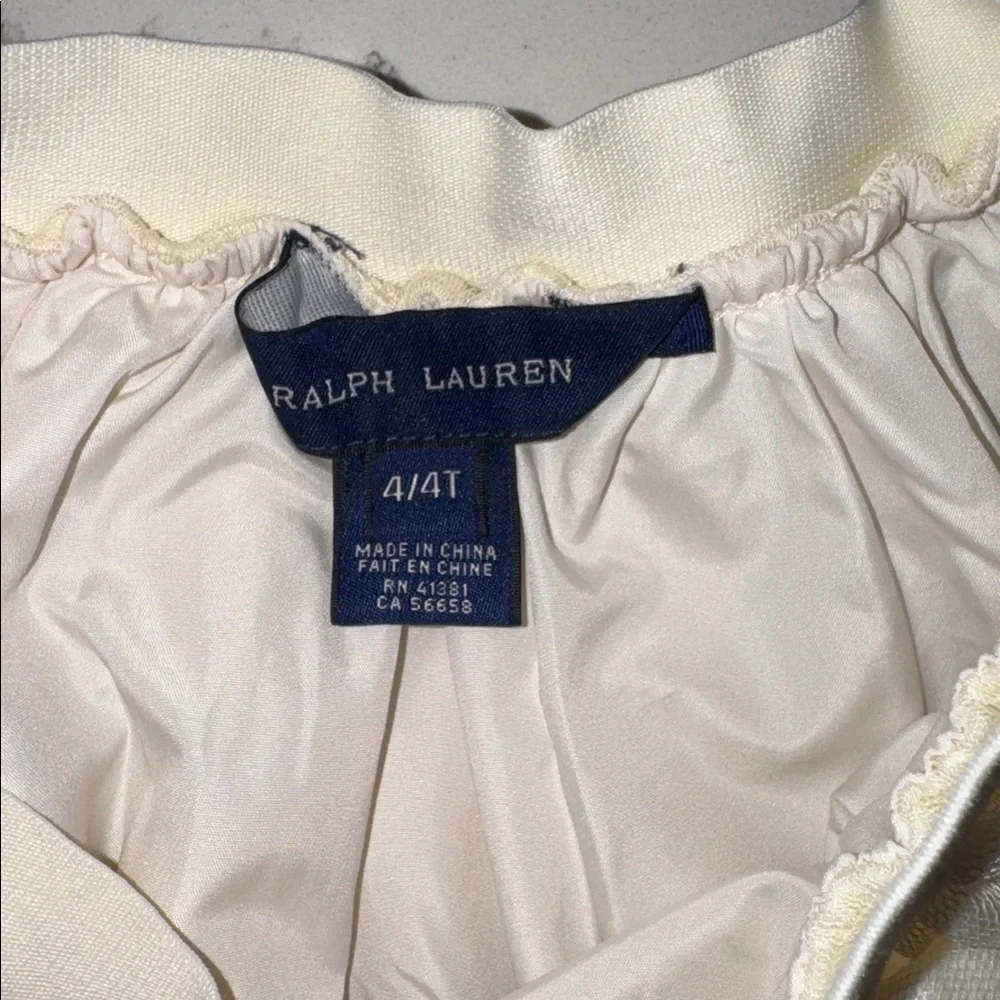 Ralph Lauren Girls Toddler Cream Tulle Tutu Skirt 4/4T